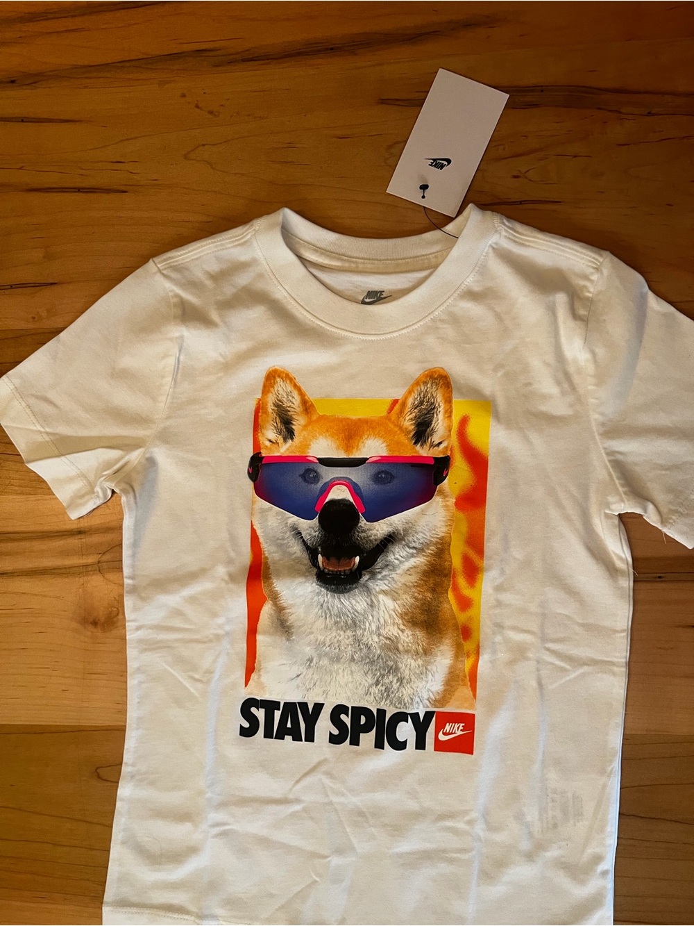 Nike Kids "Stay Spicy" White Graphic Tee